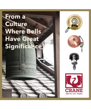 Crane E-Ne Bike Bell - Made in Japan for Road & Mountain Bikes - Matte Black - Buy Online on GoSupps.com