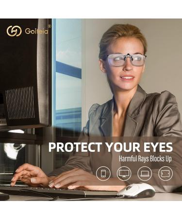 Goiteia Blue Light Filter Gaming Glasses Clip-On | 380-500nm | Flip-Up 50% Clear - Perfect for Gamers & Esports Accessories - Buy Online on GoSupps.com