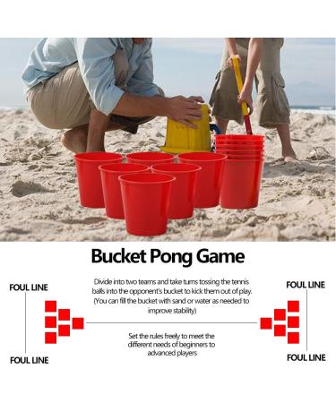 OTTARO Giant Yard Pong Set - Outdoor Game for Adults & Kids | 12 Buckets, 2 Balls, Carry Bag | Perfect for Yard, Party, Bar, Lawn, Tailgating - Buy Online on GoSupps.com