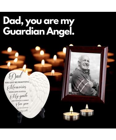 Angel Wing Plaque and Sympathy Card for Loss of Father | Bereavement Gifts for Grief and Condolences | Celebration of Life Remembrance Decor - Buy Online on GoSupps.com