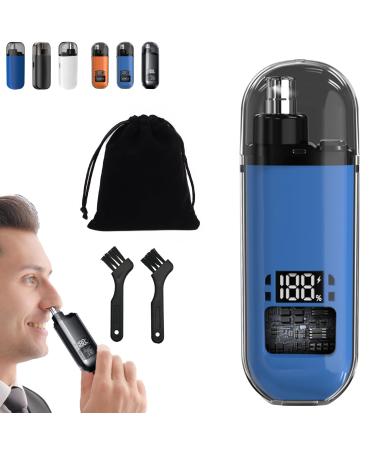 tozaas Housgift Portable Nose Hair Trimmer Nose Hair Trimmer For Men Ear Hair Trimmer For Men Nose Trimmer Women Rechargeable Nose Hair Trimmer Nose Trimmer For Men (LED-Blue)