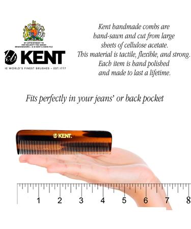 Kent Men's Hair Pocket Combs Set - Tortoise 81T X-Small - Fine and Coarse Toothed - Handmade in England - Grooming Kit for Hair, Beard, Mustache - Travel and Home Care - Buy Online on GoSupps.com