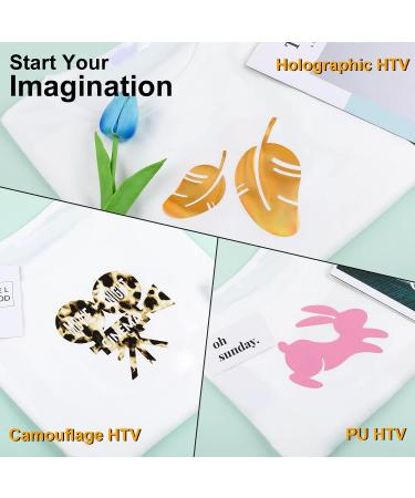 Caregy HTV Heat Transfer Vinyl Bundle - 75 Pack 12x10 Iron on Vinyl for T-Shirts | Assorted Colors with Accessories - Ideal for Cutter or Heat Press Machine - Buy Online on GoSupps.com