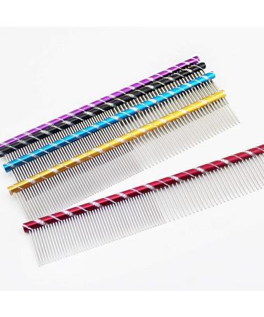 Meetory Stainless Steel Pet Comb | Dog Grooming Comb with Rounded Teeth for Large, Medium, Small Dogs & Cats - 16cm - Buy Online on GoSupps.com