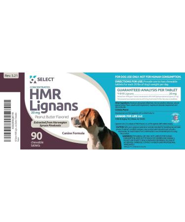 K9 Select HMR Lignans for Dogs - Enhancer for Overall Wellness Immune Support for Dogs - Norway Spruce Extract Holistic Dog Health - Digestion & Coat Care - Peanut Butter 20mg 90 Tablets - Buy Online on GoSupps.com