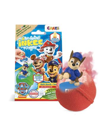 INKEE Surprise Paw Patrol Bath Bomb with Surprise 80g with Paw Patrol Stamp Cola Gum Scent Foam Effect