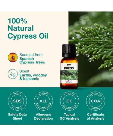 Kukka Cypress Essential Oil - 100% Natural Grade for Aromatherapy - Varicose Veins & Diffuser - 10 ml - Buy Online on GoSupps.com