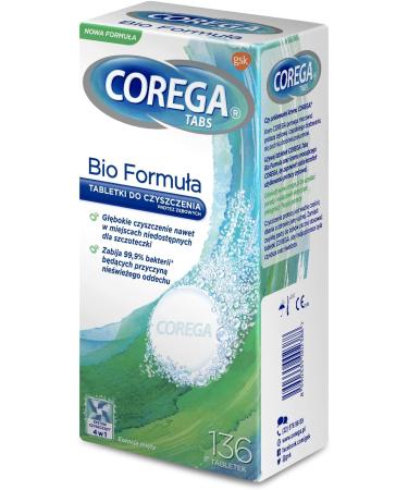 COREGA Denture Tablets TABS 136 - Bio Formula for Strong Hold & Freshness | Best Price & Fast International Shipping - Buy Online on GoSupps.com