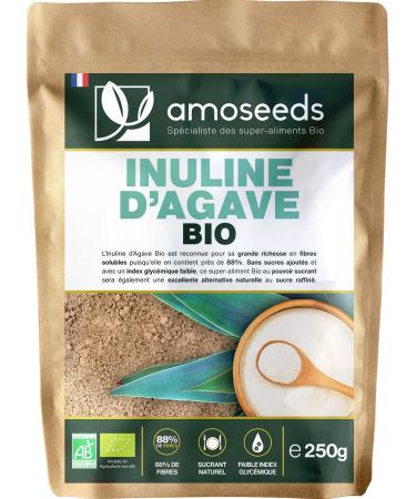 Organic Agave Inulin 250G | Prebiotic, 90% Fiber, Blood Glucose | Superior Quality