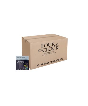 Four O'Clock English Breakfast Black Tea Organic Fairtrade Non-Gmo Kosher Gluten-Free 80 Teabags