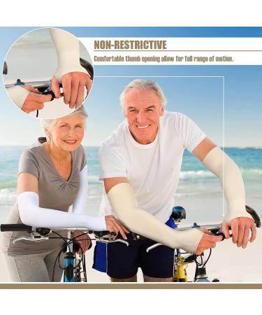 8 Pairs Elderly Skin Protector Sleeves for Thin Skin - Arm Sleeve for Bruise Protection & Compression - Men Women - Buy Online on GoSupps.com
