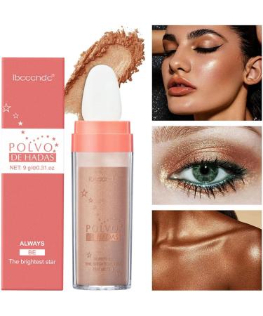 Makeup Highlight Powder | Brightener Patting Powder for Face Body | Make Up Supply Fairy Highlight Patting Powder for Neck Collarbone Back Arms Legs Gold - Buy Online on GoSupps.com