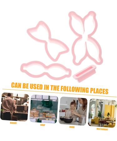 HOMSFOU 1 Set Bow Mold Plastic Bowknot Biscuit Holiday Cookie Routers for Woodworking Router Templates for Woodworking Router Woodworking Bowknot Cookie Cutters Pudding Cake 12X6X1.5cm Pink - Buy Online on GoSupps.com