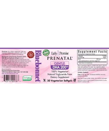 Bluebonnet Early Promise Prenatal Gentle DHA 200mg Capsules - 30 Count - Buy Online on GoSupps.com