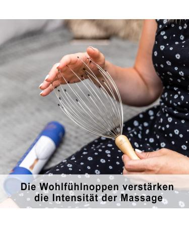 Maileda Ergonomic Wooden Head Massager - High Quality Spider & Finger Design for Ultimate Well-Being - Buy Online on GoSupps.com