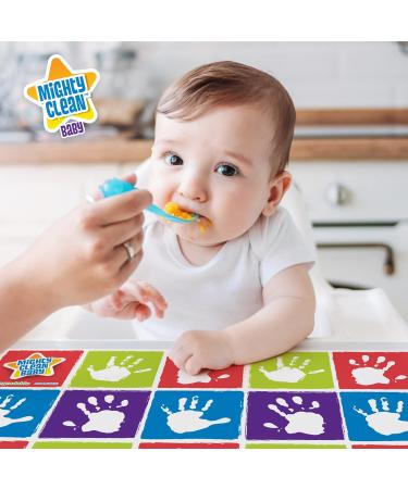 Mighty Clean Baby Disposable Placemat - Super Sticky Toddler and Infant Mat 24 Count Value Pack - Buy Online on GoSupps.com