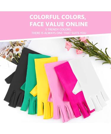 COLORCASA UV Nail Lamp Gloves - Set of 2/3 Pairs for Manicures | UV Protection for Hands - Black, Pink, Rose Red - Buy Online on GoSupps.com