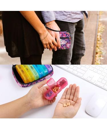 Shop Tnvee Weekly Pill Organizer - 3 Times a Day Travel Case for Vitamins & Supplements (Purple Perlis) - International Shipping Available - Buy Online on GoSupps.com