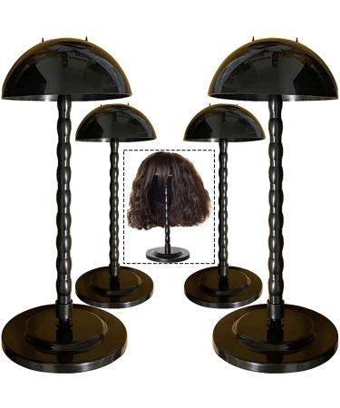 FDBJulyy 4 PCS Wig Stand Wig head Stand Wig head 4 PCS Wig Stand for 14.2 Inch wigs Portable Wig Holder Hat Display Portable Travel Wig Holder Stands for Multiple Wig Head Stand Stable (4 Pack Black) 14.2 Inch (Pack of 4...