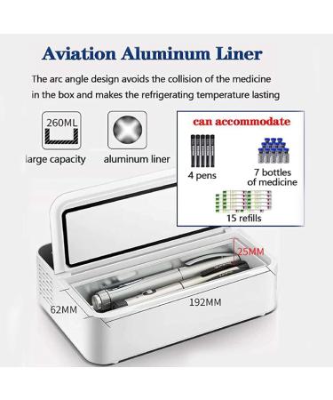 Portable Diabetes Cold Storage Box Insulin Cooler Refrigerated Case Mini Medicine Refrigerator LCD Display Alarm System and Crossbody Bag 8-10 Hours Standby Travel Dual-coreversion-singlebattery - Buy Online on GoSupps.com