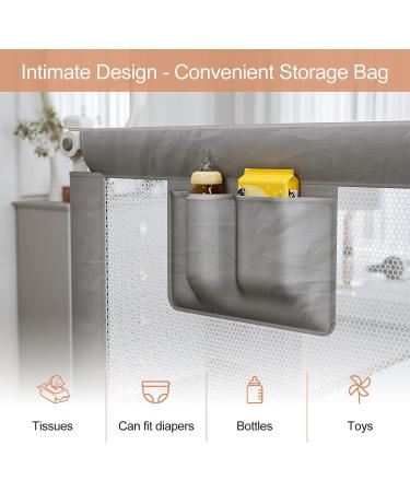 UMOMO Bed Rail for Toddlers  76-in Extra Long  Portable Safety Bed Guardrail w/Double Safety Child Lock  Baby Bed Rail Guard  Fit King & Queen Full Twin Size Bed Mattress (76 INCH  Gray) - Buy Online on GoSupps.com