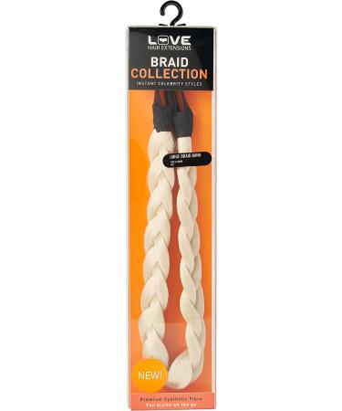 Love Hair Extensions Large Braid Band Pure Blonde Pure Ash Blonde
