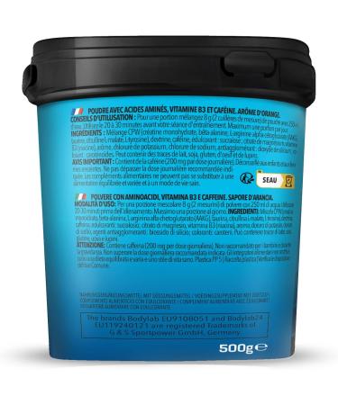 BODYLAB24 Concentrated Pre-Workout Booster Orange 500g | Energy Booster with Creatine Beta-Alanine & Caffeine for Maximum Power & Endurance - Buy Online on GoSupps.com