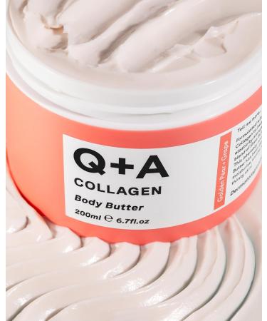 Q+A Collagen Body Butter 200ml - Hydrating & Firming Luxury Skincare for All Skin Types - Shop Internationally - Buy Online on GoSupps.com