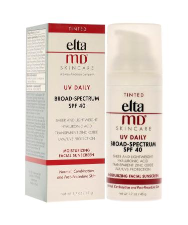 Buy EltaMD UV Daily Moisturizing Facial Sunscreen SPF 40 - Tinted 48g | Ideal for Normal Combination & Post-Procedure Skin - International Shipping Available - Buy Online on GoSupps.com