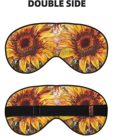 Sleep Mask Eye for Women & Men - Reusable Soft Blackout Eye Mask | Travel & Camping Essentials | Sunflower Print Gifts - Buy Online on GoSupps.com