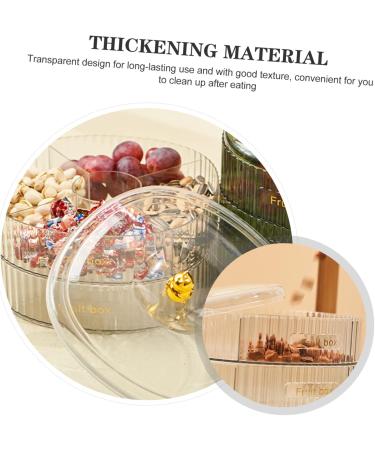 Abaodam Divided Dried Fruit Box Plastic Cookie Containers Divided Snack Tray Transparent Snack Container Nut 22X9.5CM As Shown - Buy Online on GoSupps.com