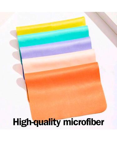 Buy Microfiber Glasses Cleaning Wipes - 5 PCS Assorted Color Lens Cleaner for Eyeglasses | Bulk & Double-Sided - Buy Online on GoSupps.com
