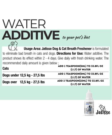 Cats and Dogs Water Additive for Oral and Dental Care: Eliminate Bad Dog Breath and Cat Bad Breath - Dog Breath Freshener - Fights Tartar & Plaque - Just Add to Water! (50ml (Pack of 1)) - Buy Online on GoSupps.com