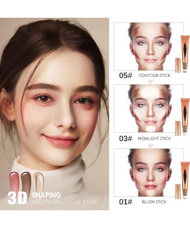 Tongyend Liquid Contour Beauty Wand Blush Stick Cream Contour Stick and Highlighter with Cushion Applicator Long Lasting Face Blush Illuminator Makeup Stick Liquid Bronzer Super Silky(Contour 05) Contour 05 10 g (Pack of 1) - Buy Online on GoSupps.com