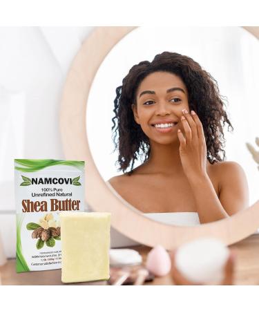 Namcovi Raw Shea Butter 1.1 lbs - Grade A Unrefined African Shea Butter for Skin, Hair & Body Care - Ivory Shea Butter for DIY Recipes - Buy Online on GoSupps.com