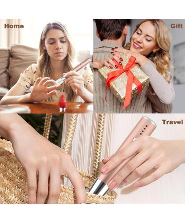 Enniewi 25000RPM Rechargeable Electric Nail Drill with Light - Cordless E File for Gel & Natural Nails | Low Heat Manicure Pedicure Set with Dust Cover - Rose - Buy Online on GoSupps.com