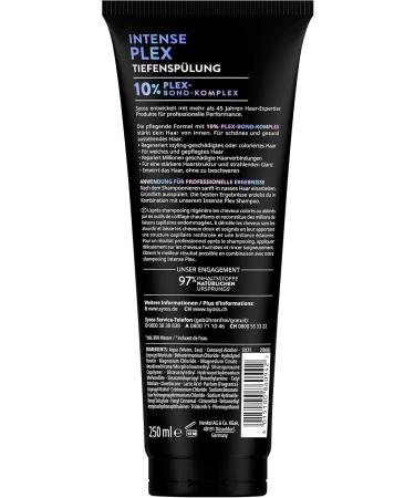 Schwarzkopf Henkel Syoss Intense Plex deep rinse 250 ml rich rinse repairs millions of damaged hair bonds and provides shine hair conditioner for 20 x stronger hair - Buy Online on GoSupps.com