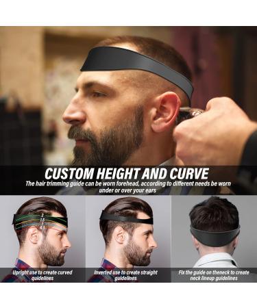 Headband for DIY Haircuts - Silicone Hair Cutting Tool (Black & Red) for Clean Shaving at Home - Buy Online on GoSupps.com