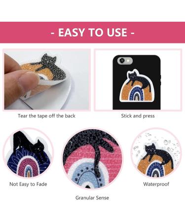Soothing Sticker Set | 16 Reusable Fidget Strips with Gravel Texture & Rainbow Cat Design - Perfect for Stress Relief & Adult Relaxation - Buy Online on GoSupps.com