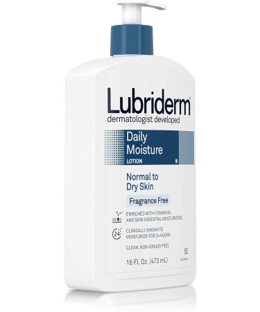  Lubriderm Lubriderm Daily Moisturizing Lotion for Normal to Dry Skin Fragrance Free 474g - Buy Online on GoSupps.com