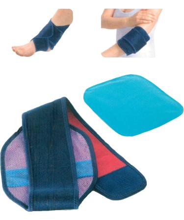 Brandseller Adjustable Warm-Cool Compress Set for Knee Elbow & Ankle - Reusable Gel Pads (2 Pack) - 18x13 cm - Blue/Red - Buy Online on GoSupps.com