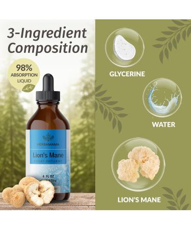 HERBAMAMA Herbal Liquid Drops Kit - Bundle of Lion's Mane Drops 4 fl oz & Ashwagandha Root Tincture 2 fl oz - Vegan Non-GMO Sugar & Alcohol-Free - 2 Pack - Buy Online on GoSupps.com