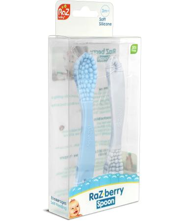 RaZbaby - RaZberry Spoon 2pack - Blue/Grey - Buy Online on GoSupps.com