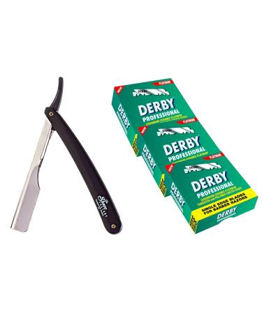 Buy 300 Derby Professional Single Edge Razor Blades - Free Shaving Factory Straight Razor Included | Premium Shaving Supplies for Men - Buy Online on GoSupps.com