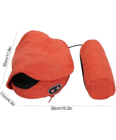 Neck Support Cushion & Back Massager - Multifunctional Cervical Pillow with Moxa Device | Rechargeable Intelligent Neck Massage (Orange) - Buy Online on GoSupps.com