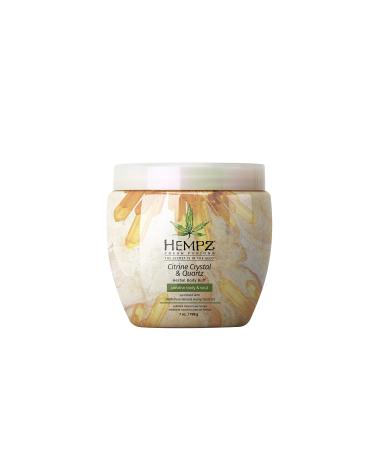 Hempz Fresh Fusions Citrine Crystal and Quartz Herbal Body Buff Unisex Scrub 7 oz Grapefruit, lemon, mandarin and orange 7 Fl Oz (Pack of 1)