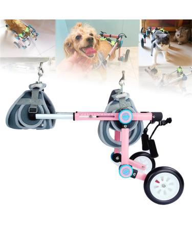 Foldable Dog Wheelchair Adjustable Pet/Doggie Wheelchair for Back Legs Small and Medium Pet Rehabilitation Walker for Recover Mobility Protects Chest and Limbs