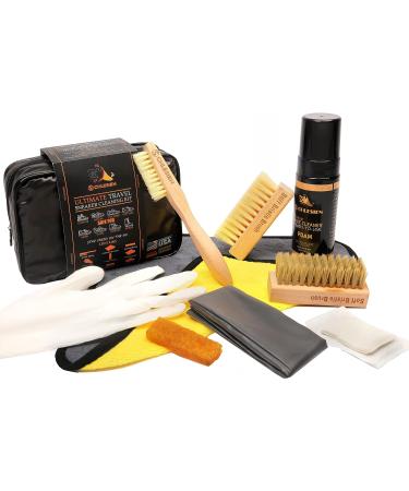 12PC Ultimate Travel Sneaker Cleaner Kit - Best Shoe Cleaning Set | White Sneaker, Nubuck & Suede Cleaner with Rubber Eraser & Brush - Perfect Travel Gift - Buy Online on GoSupps.com