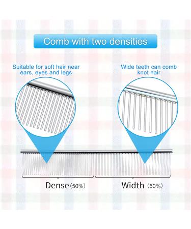 Andiker Stainless Steel Dog Comb Pet Grooming Brush Grooming Tools for Small Large Medium Animals Cats Horses (S) S (Pack of 1) - Buy Online on GoSupps.com