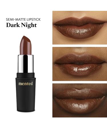 Mented Cosmetics Dark Night Semi-Matte Nude Lipstick - Vegan, Paraben-Free, Cruelty-Free | Long-Lasting Brown/Dark Shade - Buy Online on GoSupps.com
